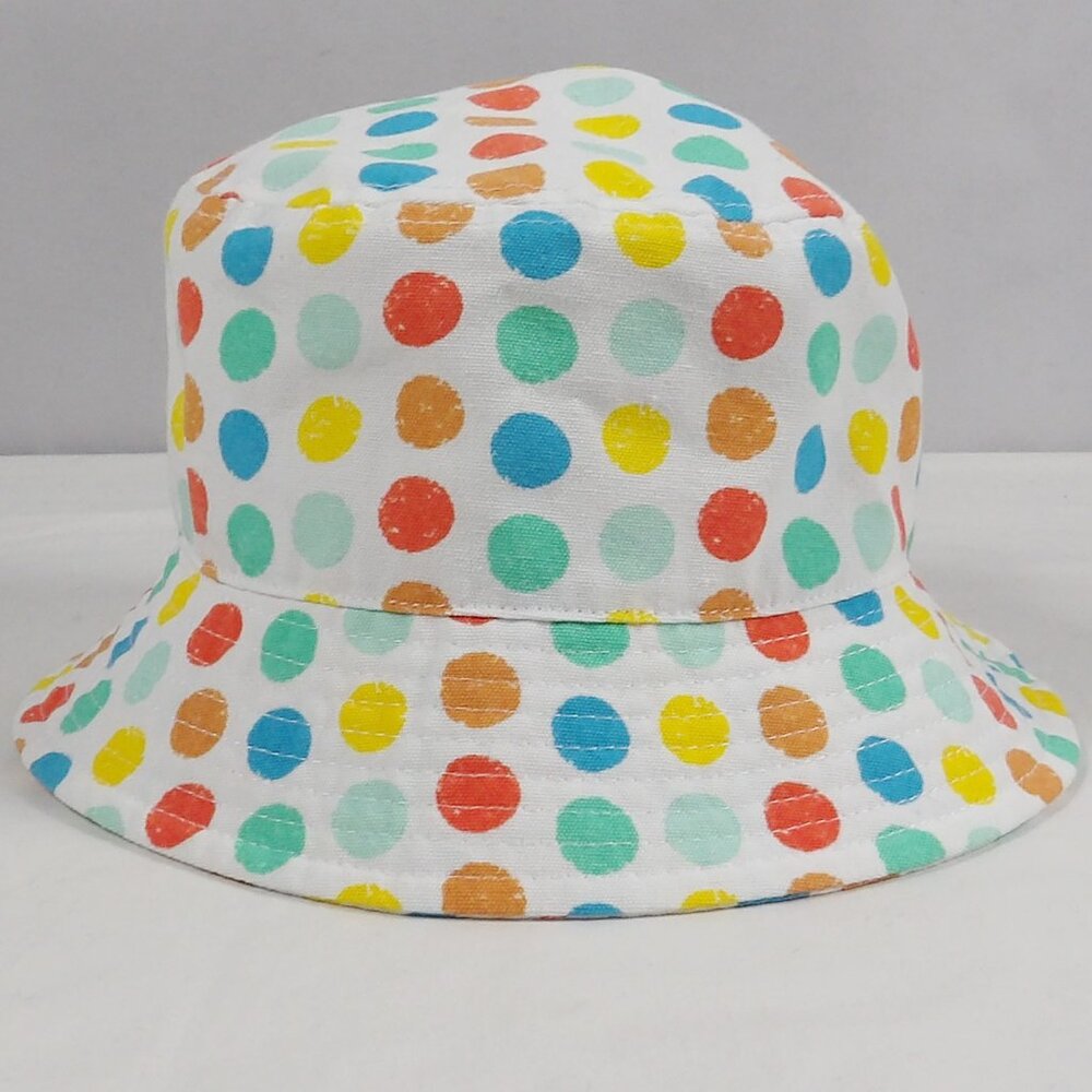 Bundle of 2 Kids Big Girls Bucket Hats Polka Dot & Tie Dye Colorful - Picture 4 of 9